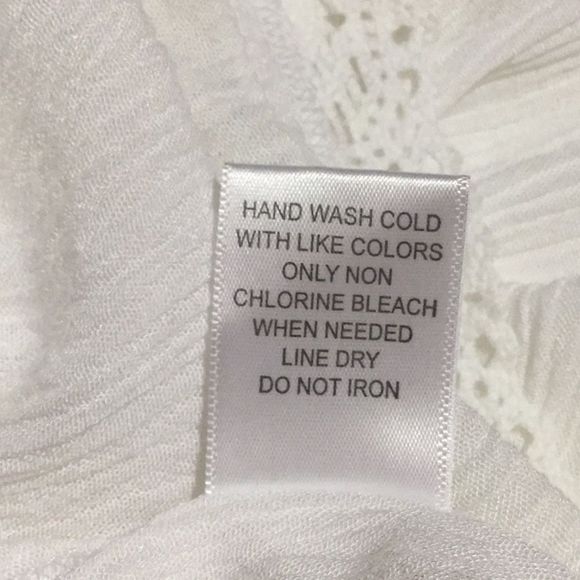 Krazy Kat Gauze w/ Crochet Trim White Blouse - Picture 7 of 9